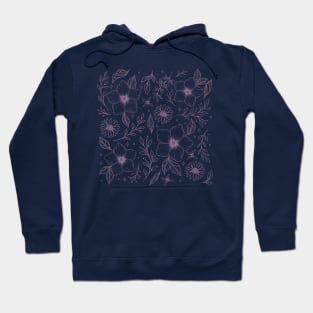 Floral Pattern-Purple Hoodie